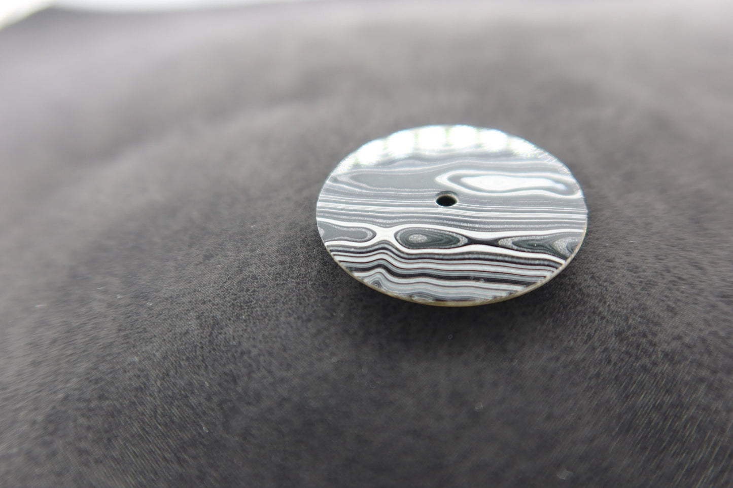 Metallics and white Fordite dial for NH movement