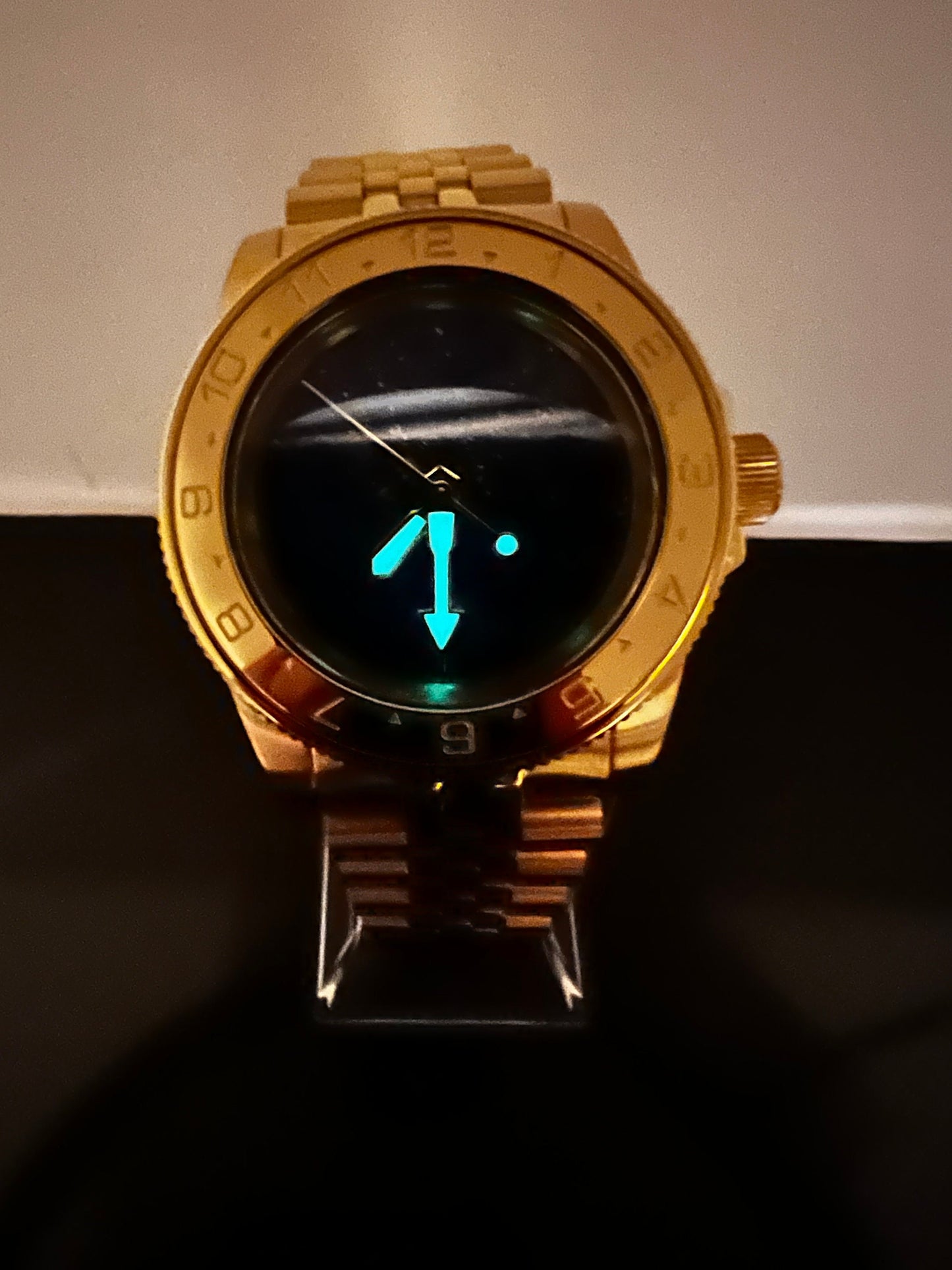 Lapis Lazuli and gold colored stainless steel watch build (nh38 powered)