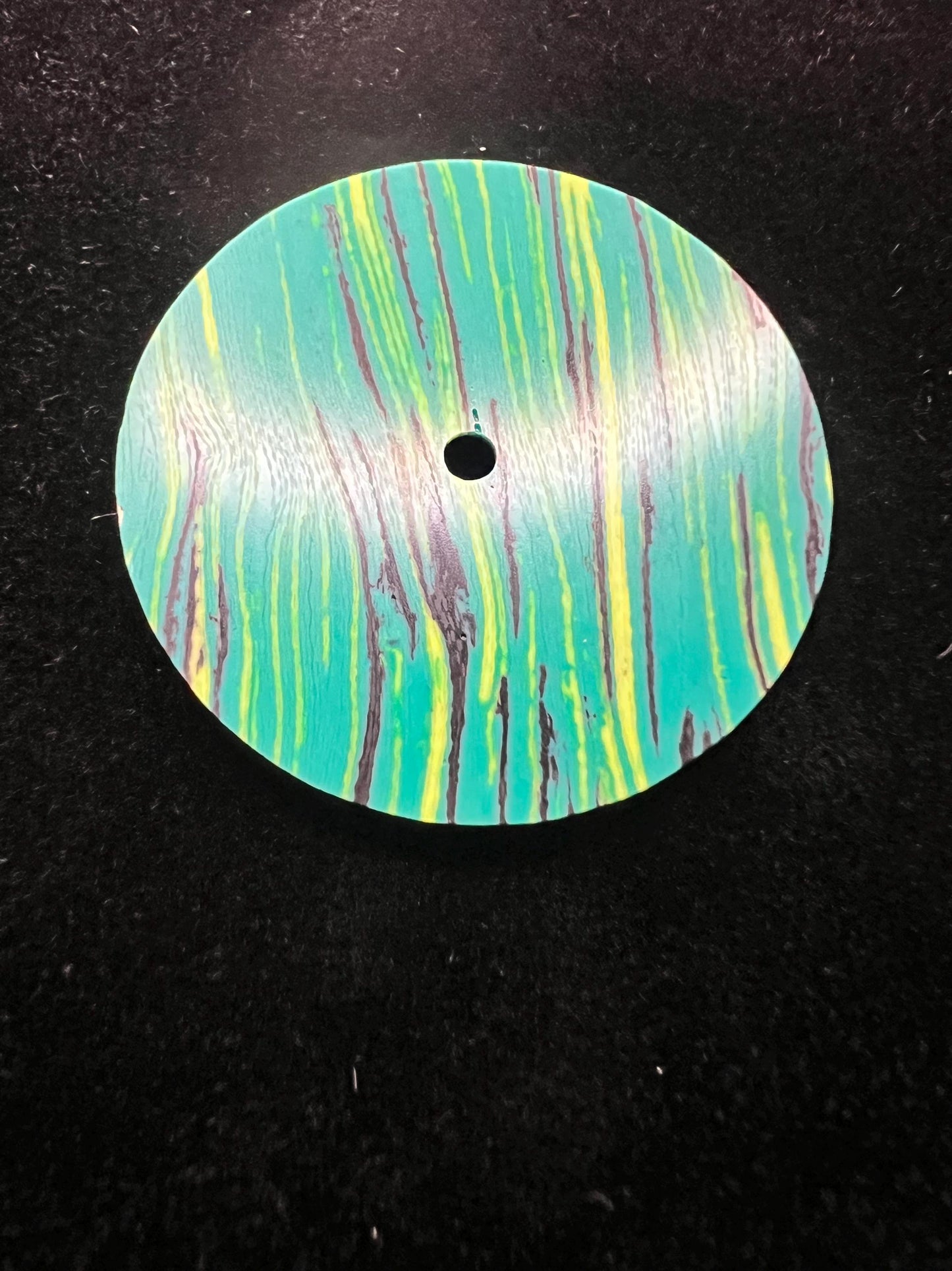NH3x custom dial (Damascus G10 thin line pattern, green and yellow)