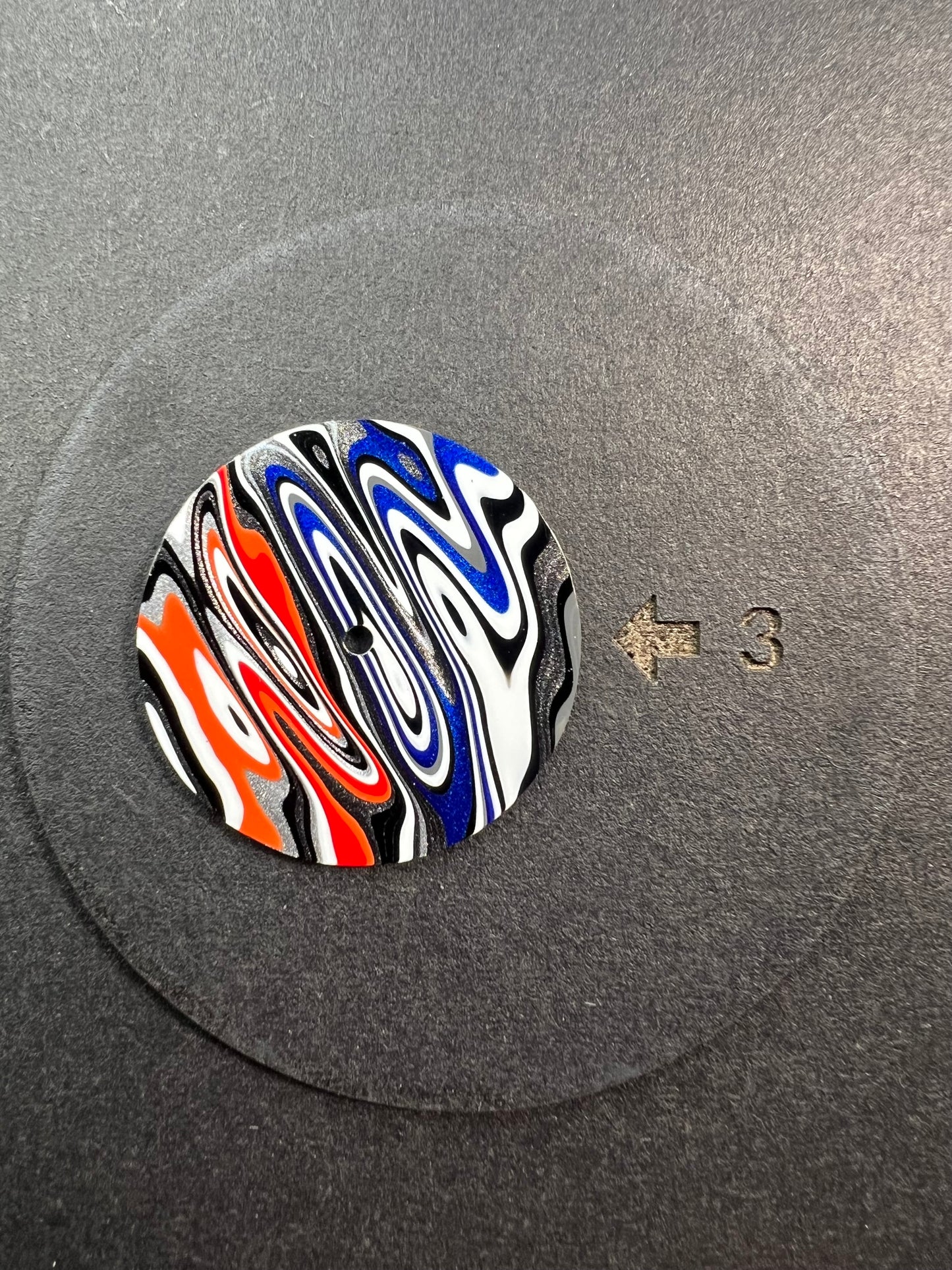 Ice and fire fordite watch dial