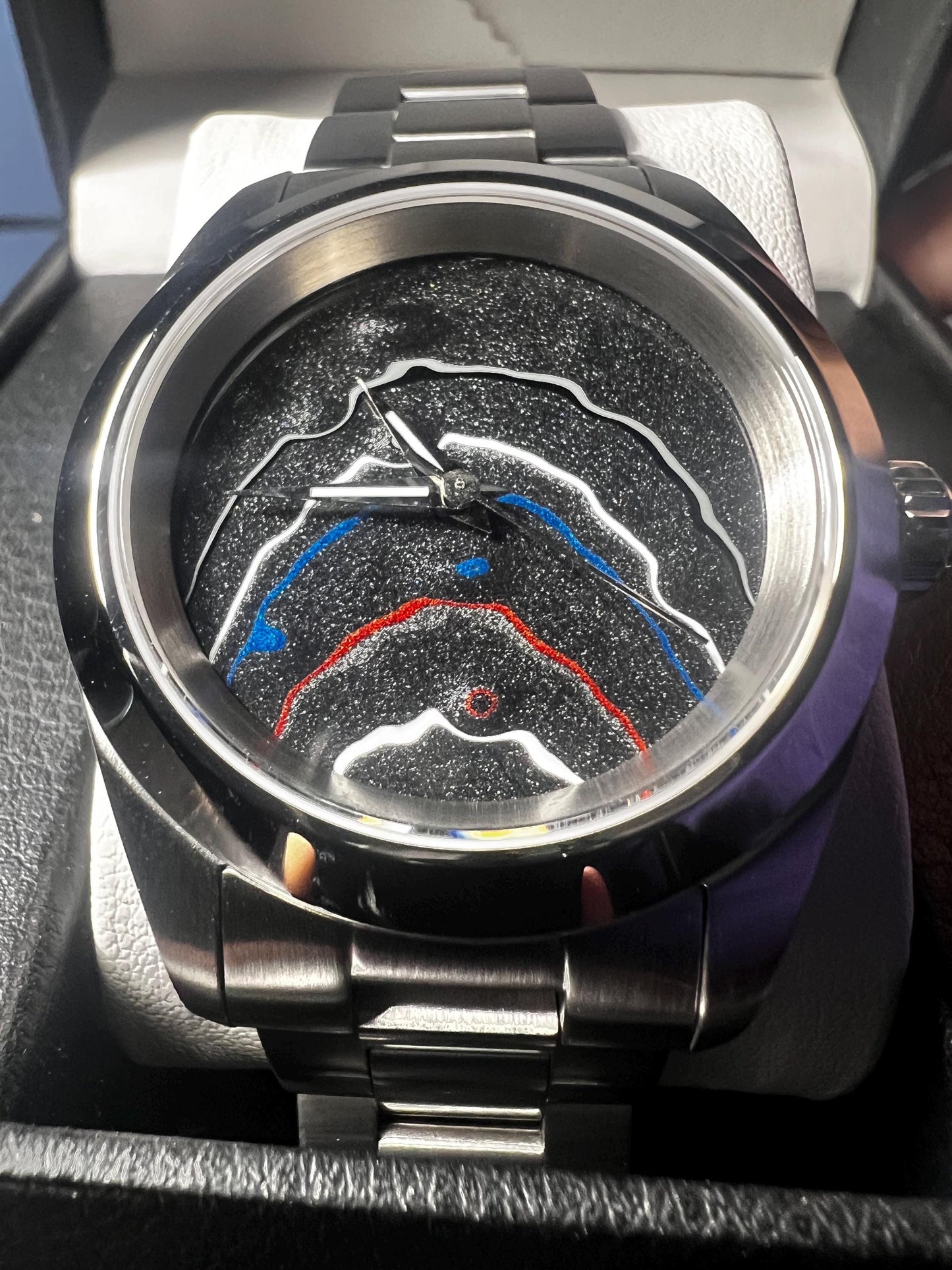 Premium Fordite watch powered by VK31 quartz movement