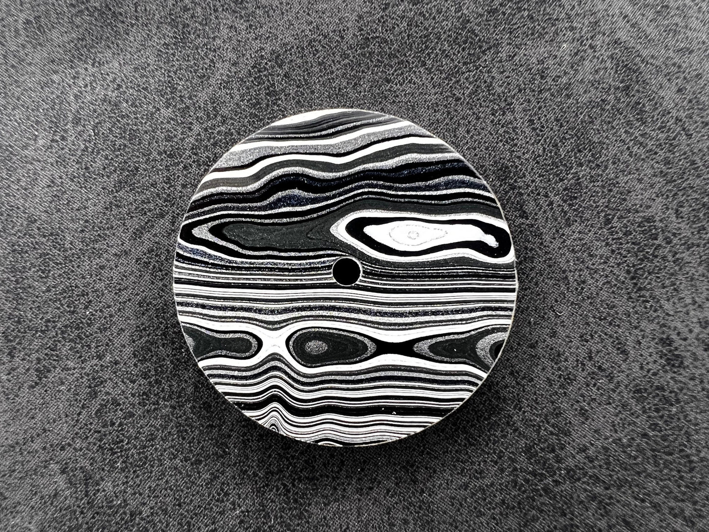 Metallics and white Fordite dial for NH movement
