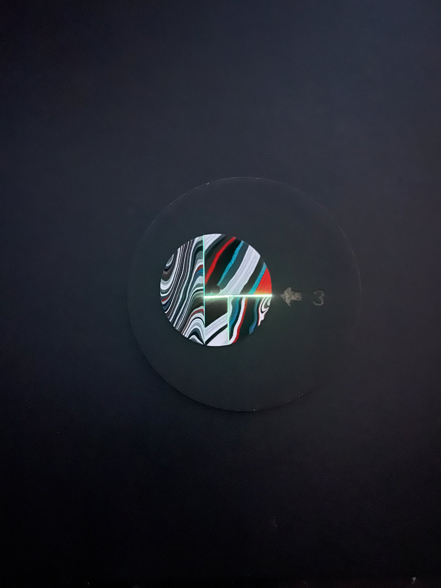 “Linear Disconformity” fordite watch dial for NHxx movement (115)