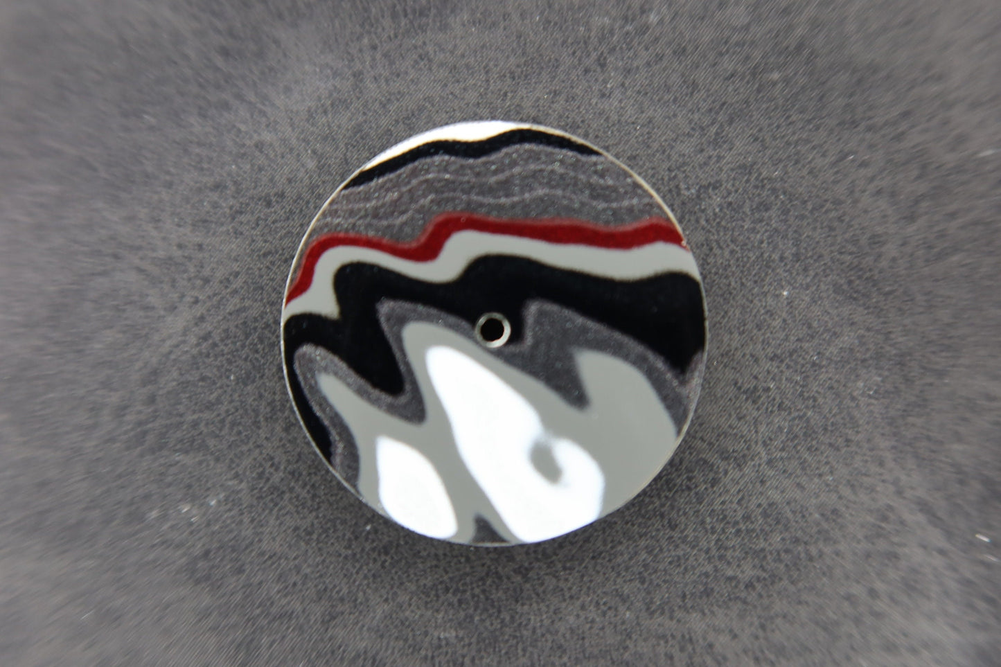 Metallic and crimson fordite NH38 dial