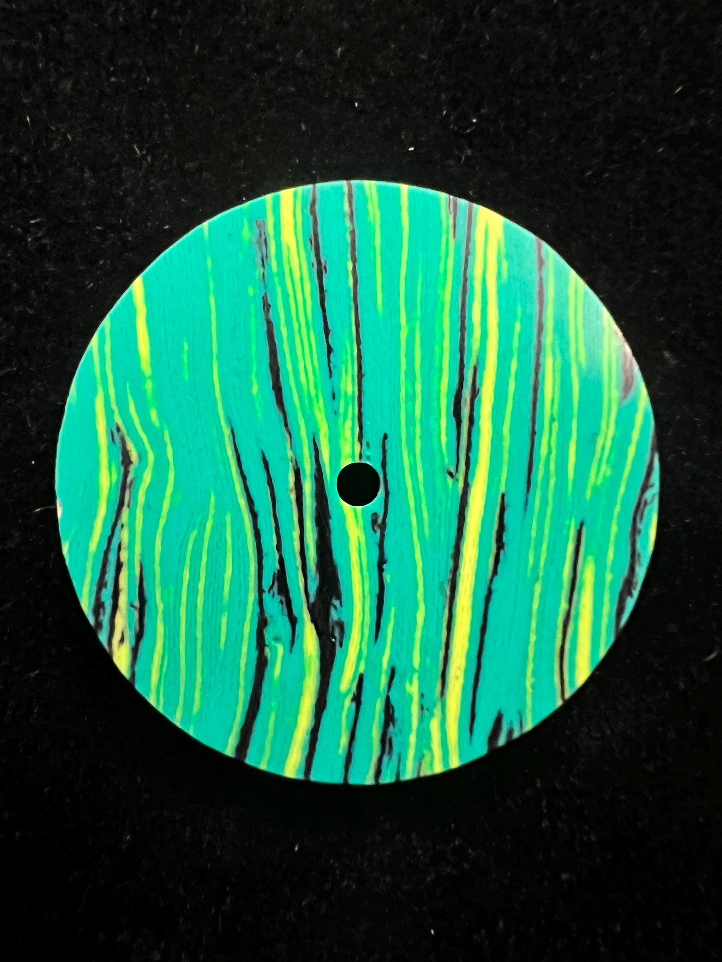 NH3x custom dial (Damascus G10 thin line pattern, green and yellow)