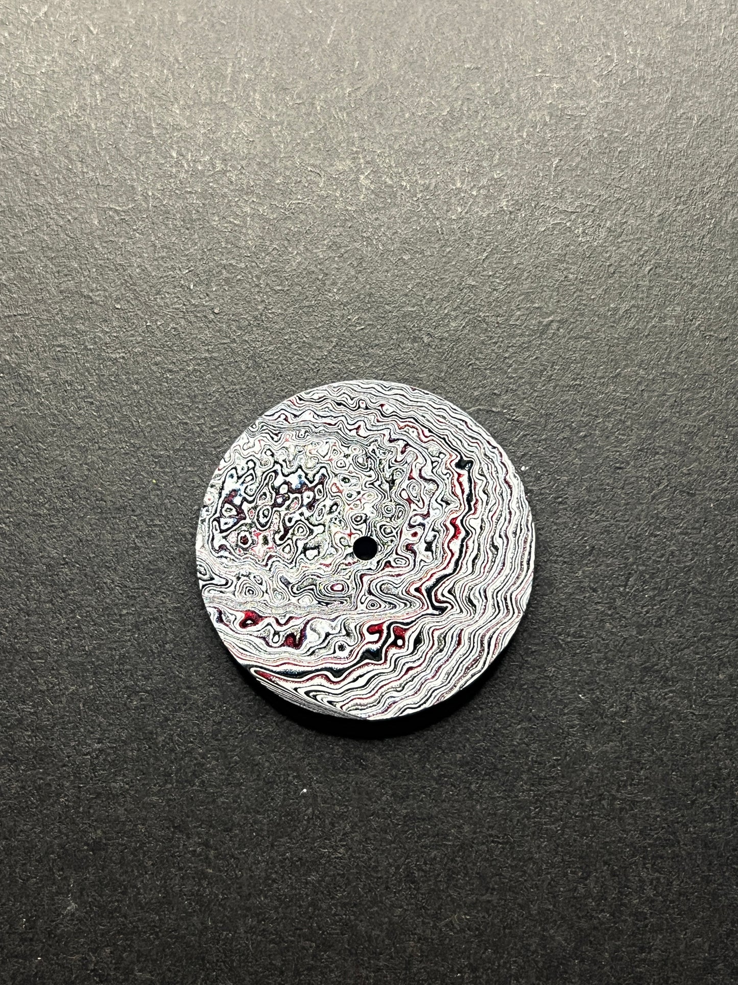 Detailed Abstract Fordite dial for NH movement 28.5 mm (132)