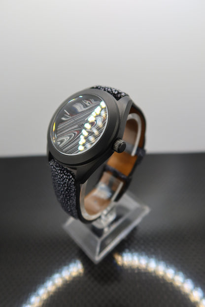Fordite watch with ray strap (NH38 powered)