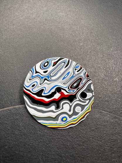 Handmade fordite dial for ETA 2824 movement with date window