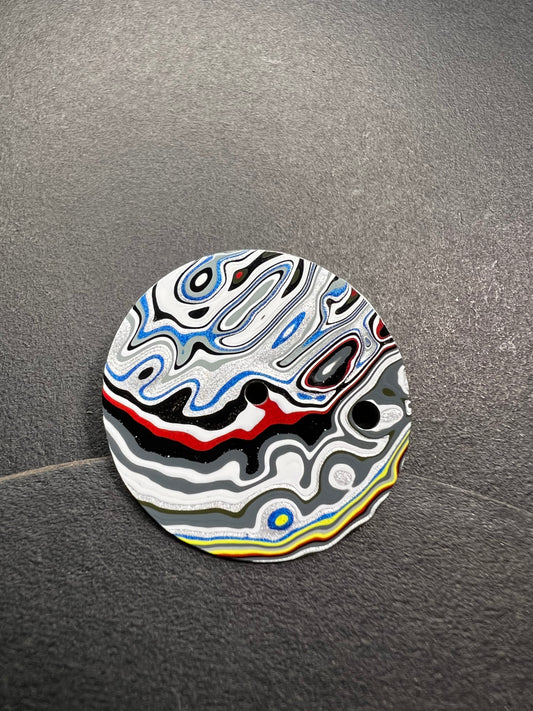 Handmade fordite dial for ETA 2824 movement with date window
