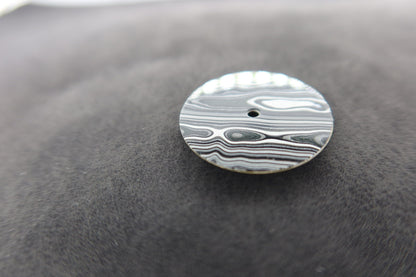 Metallics and white Fordite dial for NH movement