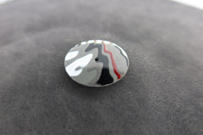 Metallic and crimson fordite NH38 dial