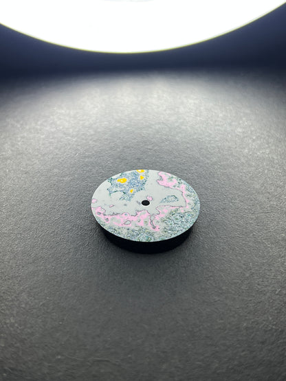 Garbage truck fordite watch dial, 28.5 mm, NH movements (125)