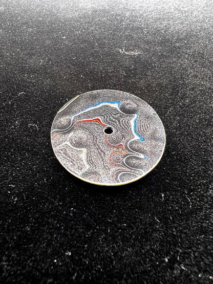 Watch with Fordite dial, 3d effect topography pattern (NH38 powered)