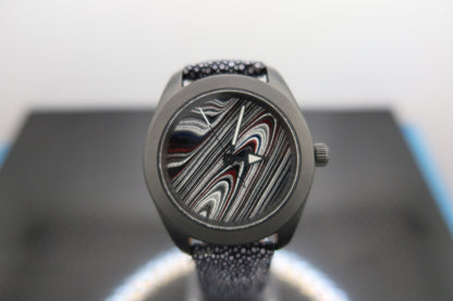 Fordite watch with ray strap (NH38 powered)