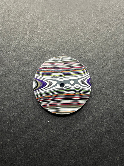 Dark linear fordite dial for NH movements, 28.5 mm (#132)