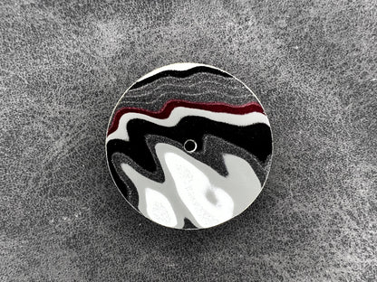 Metallic and crimson fordite NH38 dial