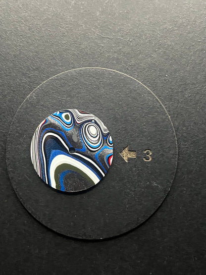 Grey Blue and White fordite dial