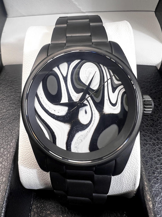 Premium Fordite watch powered by VK31 quartz movement