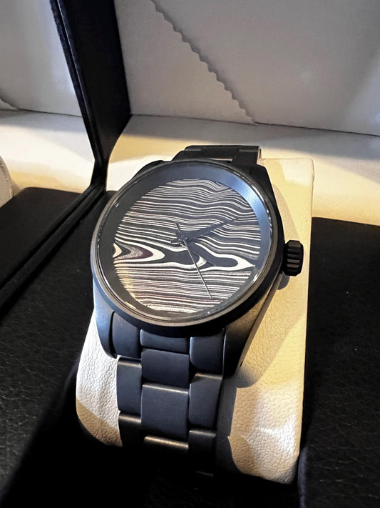 Premium Fordite watch powered by VK31 quartz movement