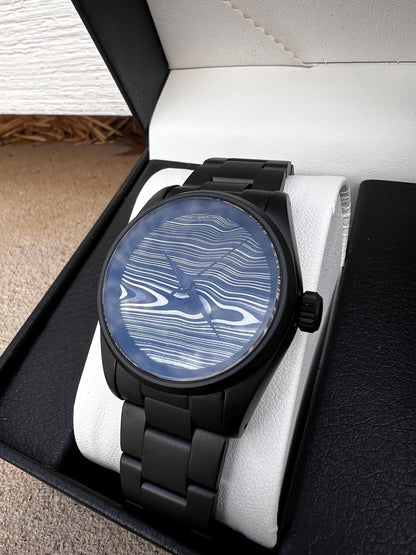 Premium Fordite watch powered by VK31 quartz movement