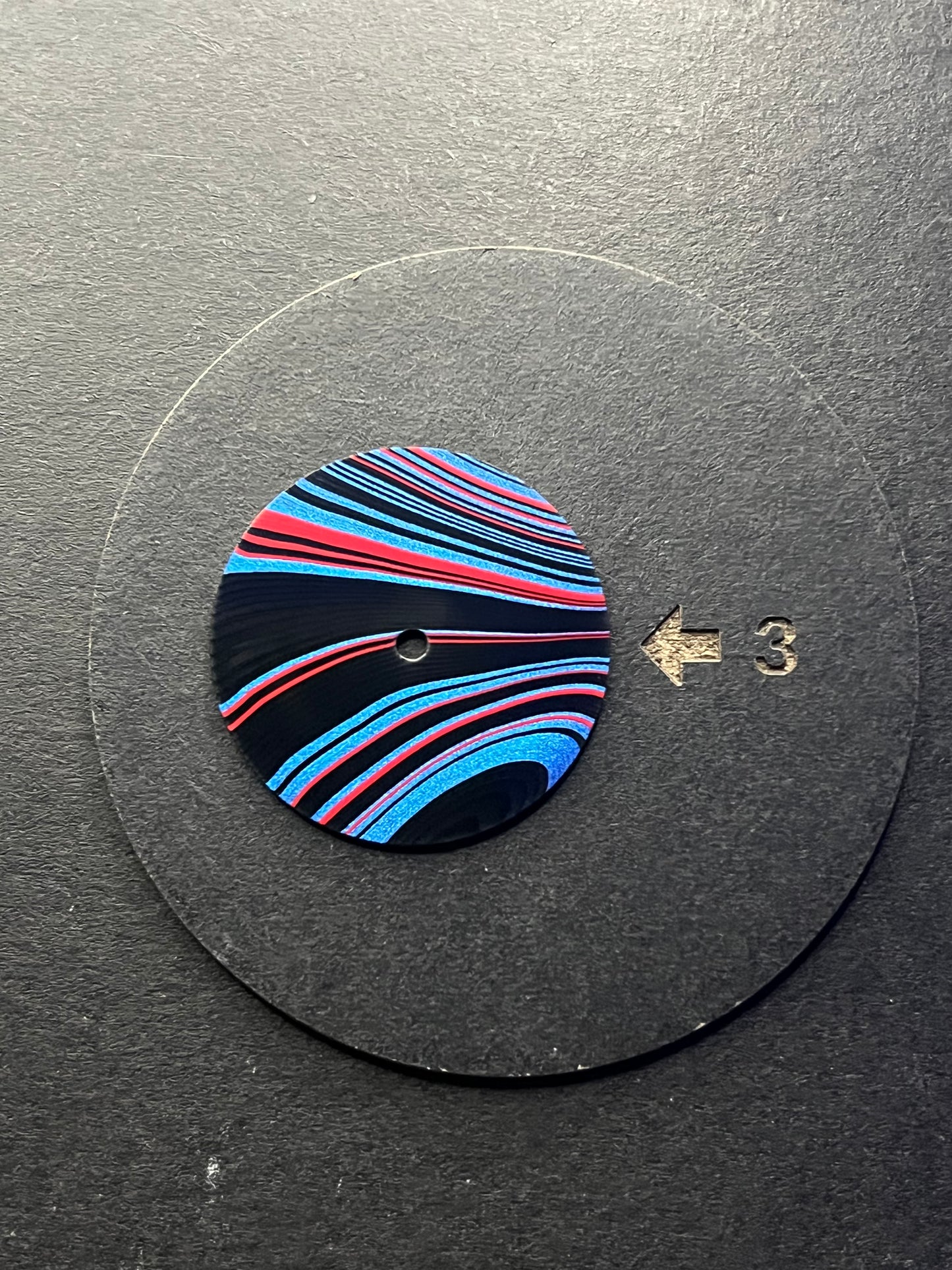 Very rare “gladiator” Fordite dial for Nh movements (119)