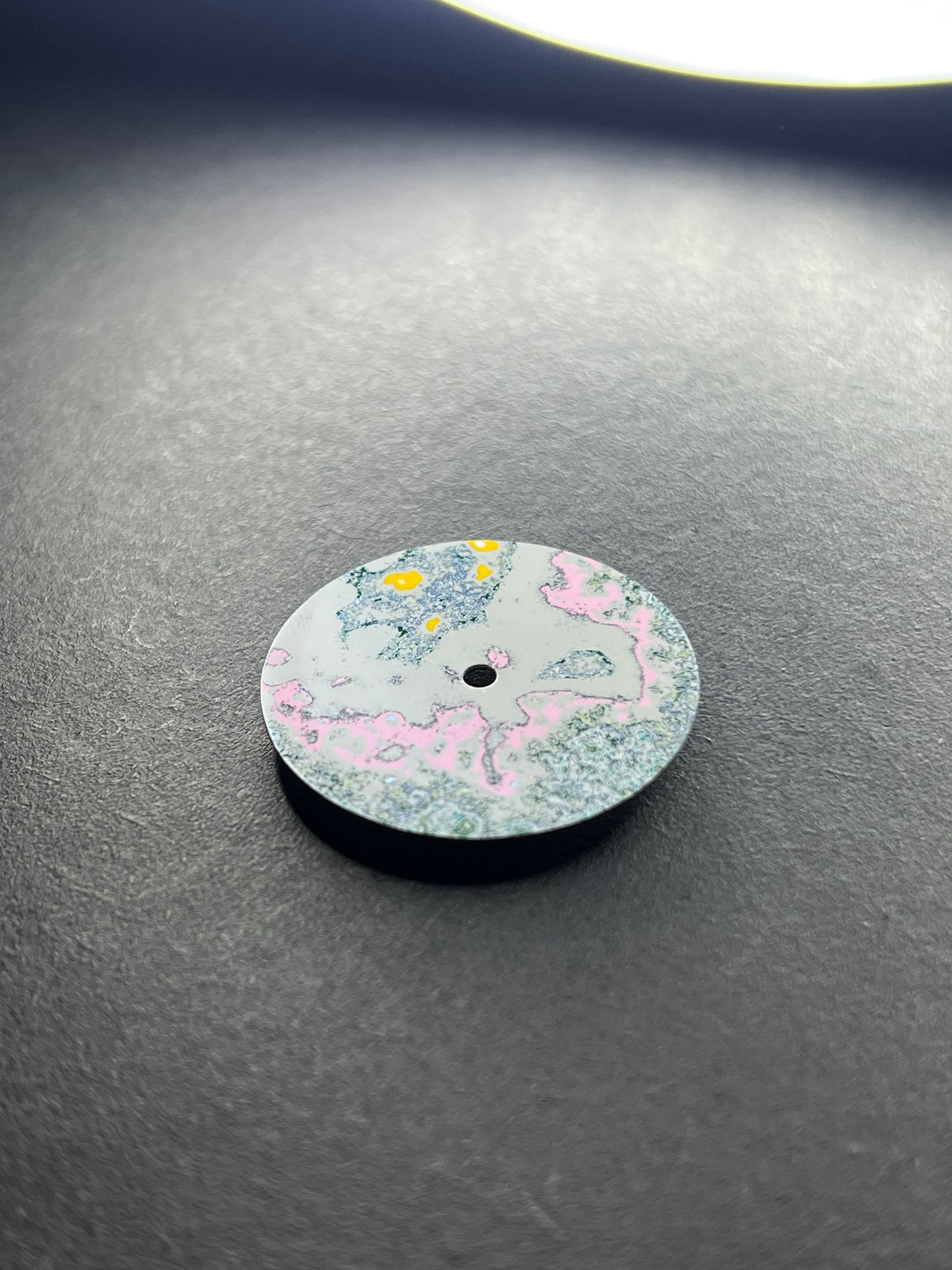 Garbage truck fordite watch dial, 28.5 mm, NH movements (125)