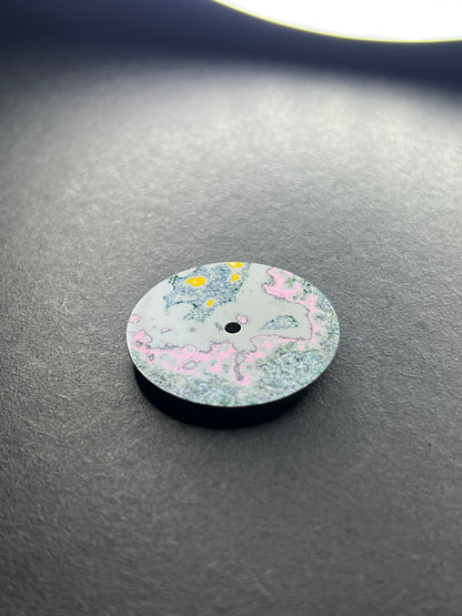 Garbage truck fordite watch dial, 28.5 mm, NH movements (125)