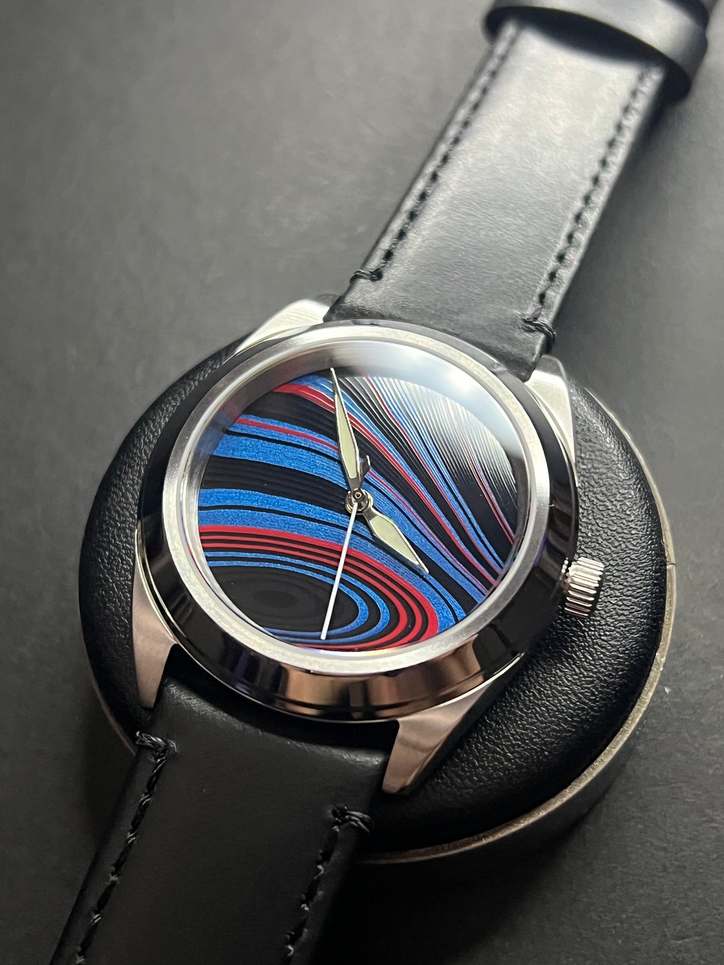 Fordite watch, VH31 quartz movement