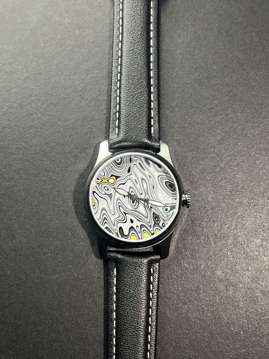 Fordite watch, VH31 quartz movement