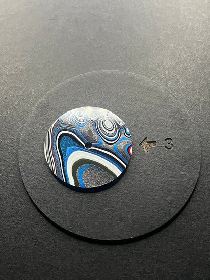 Grey Blue and White fordite dial