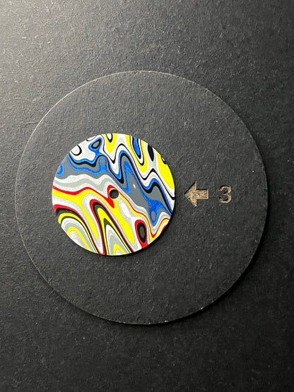 Bright wavy fordite dial, 28.5 mm for NHxx movement (112)
