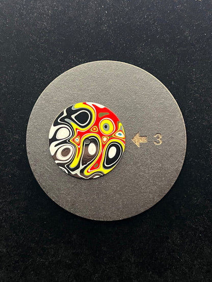 Abstract fordite watch dial, 28.5 mm for NH movements