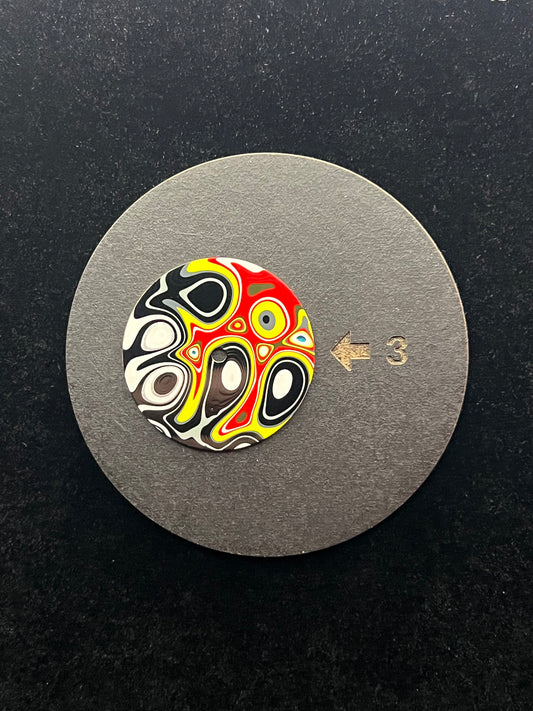 Abstract fordite watch dial, 28.5 mm for NH movements