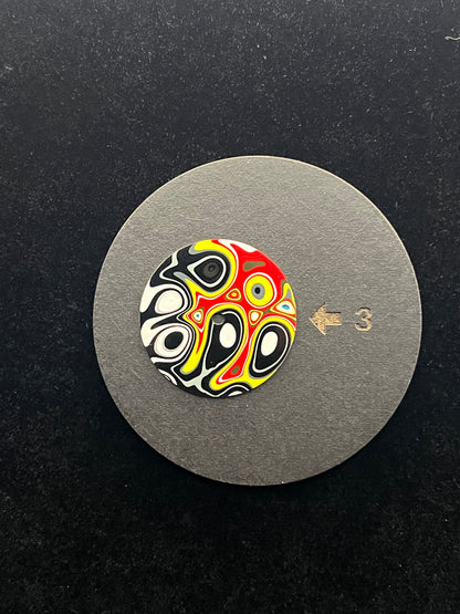 Abstract fordite watch dial, 28.5 mm for NH movements