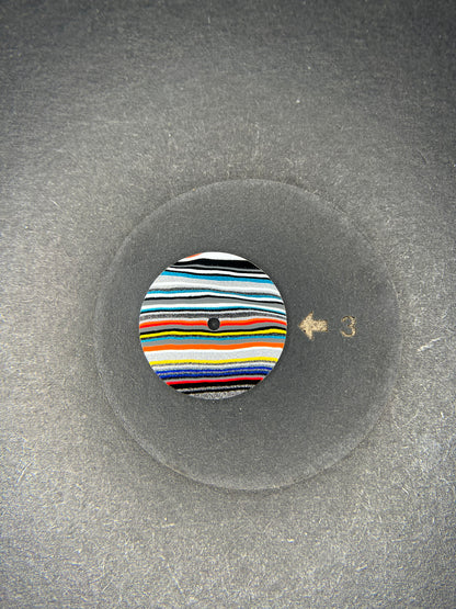 Colorful linear fordite dial for NH movements, 28.5 mm (#111)