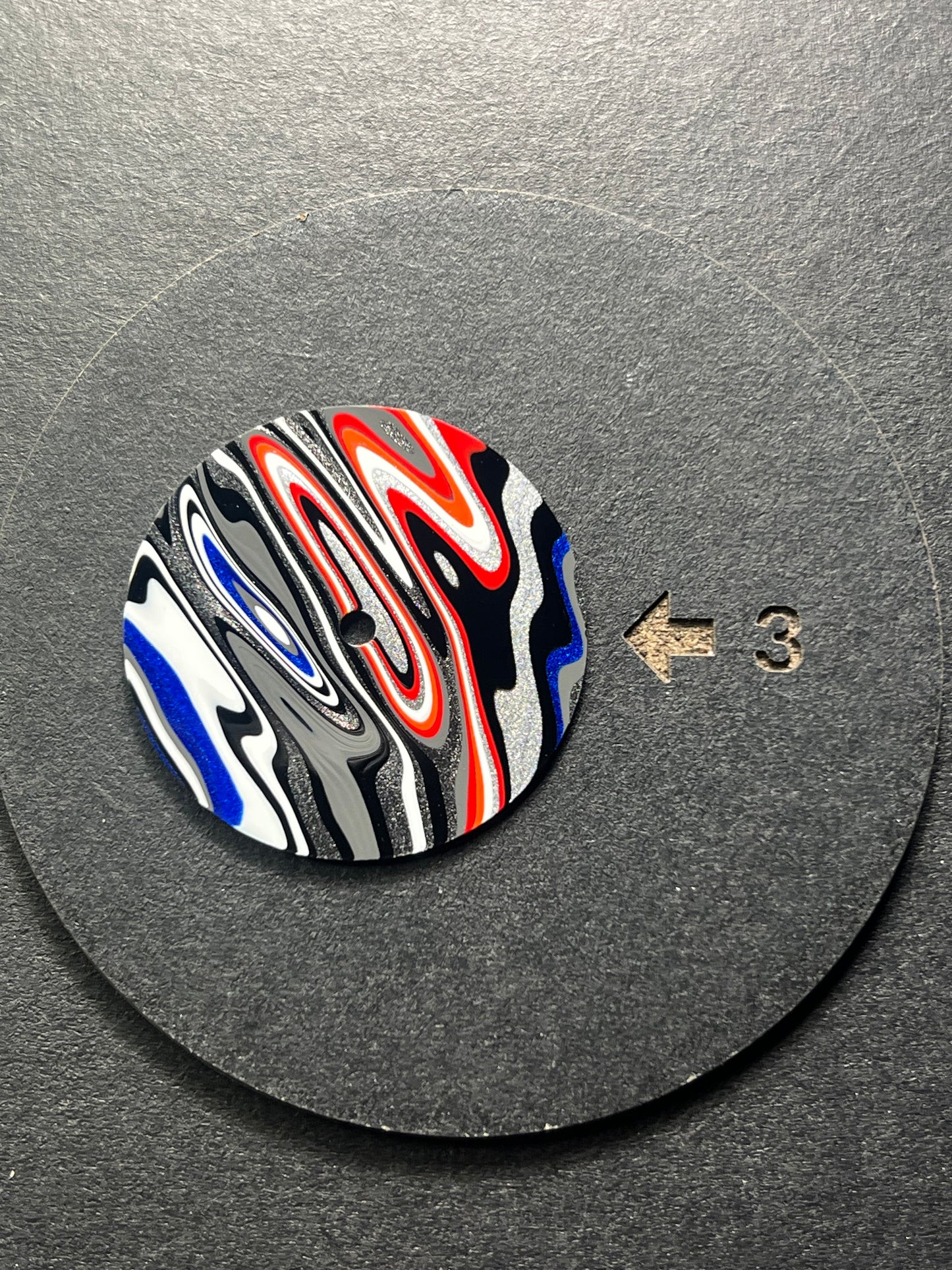 Stunning hot and cold fordite dial for HNxx movements 28.5 mm (113)