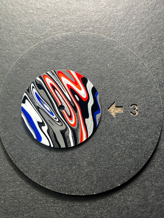 Stunning hot and cold fordite dial for HNxx movements 28.5 mm (113)