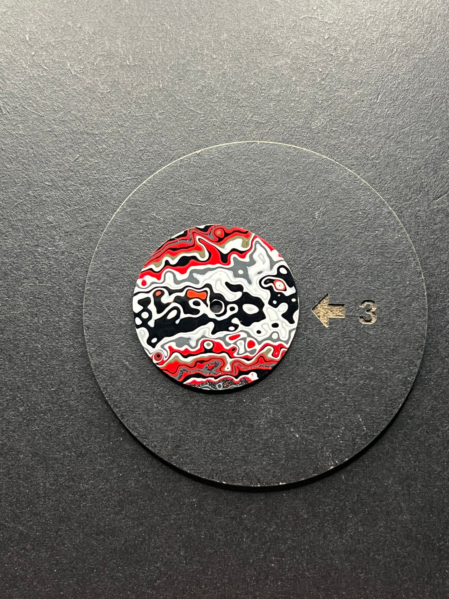 Bright complex fordite dial, 28.5 mm for NHxx movement (114)