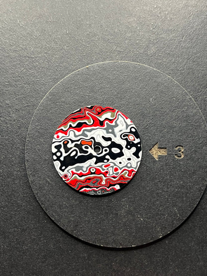 Bright complex fordite dial, 28.5 mm for NHxx movement (114)