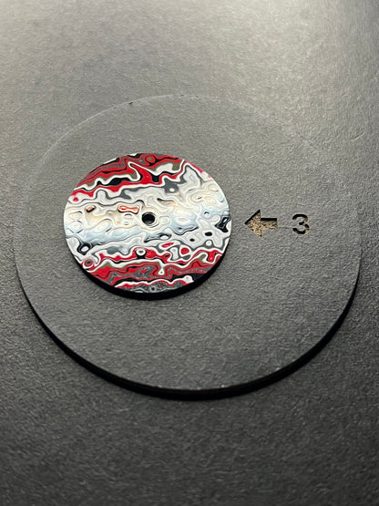Bright complex fordite dial, 28.5 mm for NHxx movement (114)