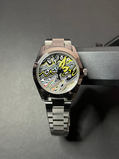 “High Velocity” automatic fordite watch