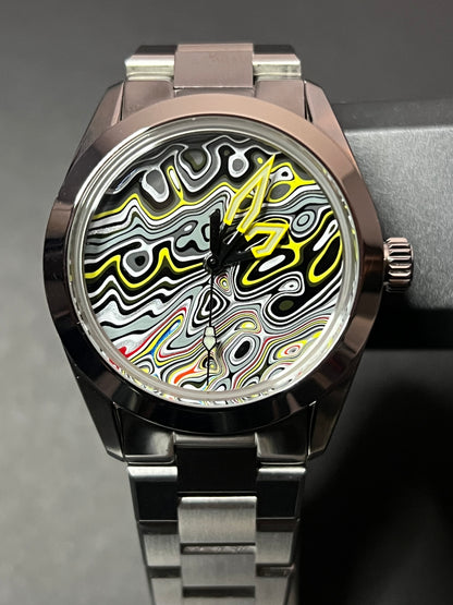 “High Velocity” automatic fordite watch