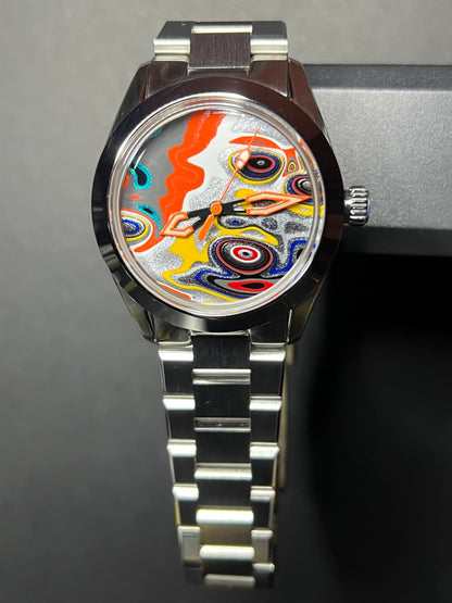 “L’Orange” Automatic Fordite Watch