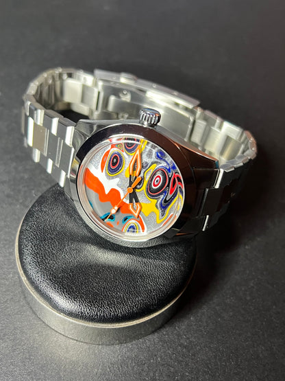 “L’Orange” Automatic Fordite Watch