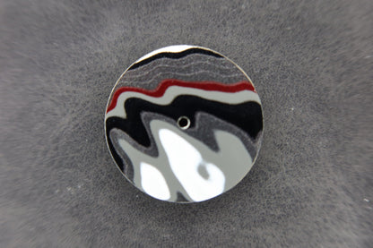 Metallic and crimson fordite NH38 dial