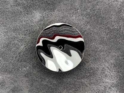 Metallic and crimson fordite NH38 dial