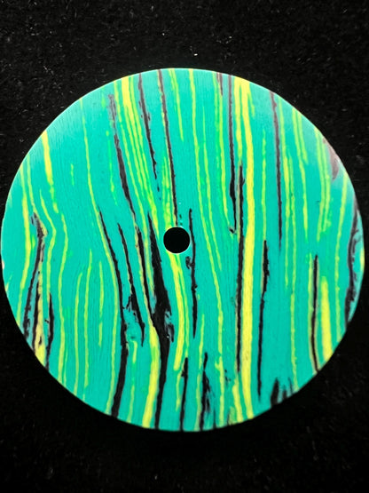 NH3x custom dial (Damascus G10 thin line pattern, green and yellow)