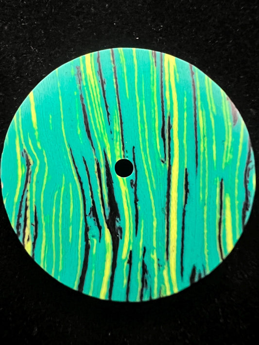 NH3x custom dial (Damascus G10 thin line pattern, green and yellow)