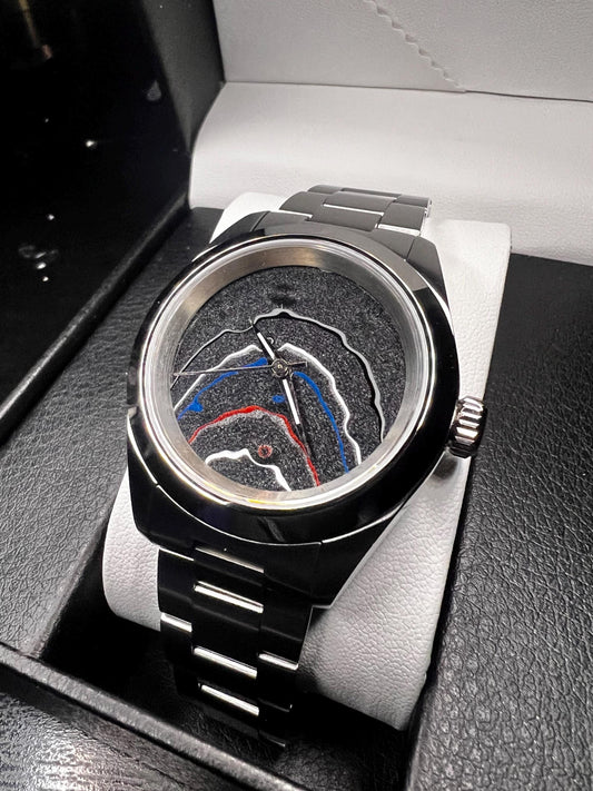 Premium Fordite watch powered by VK31 quartz movement