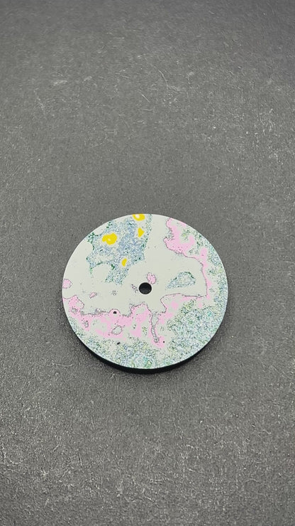 Garbage truck fordite watch dial, 28.5 mm, NH movements (125)